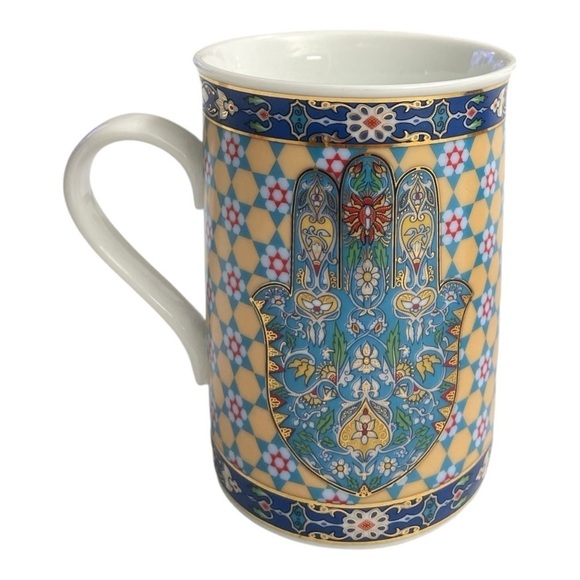 JEWISH EXPRESSIONS HAMSA HAND REUVEN MASEL ZIPORA 10oz.
COFFEE MUG TEA CUP set 2 - Picture 4 of 11